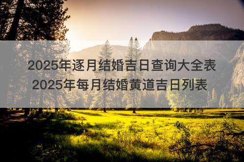 2025年逐月结婚吉日查询大全_黄历结婚吉日选择_2025年五月结婚吉日